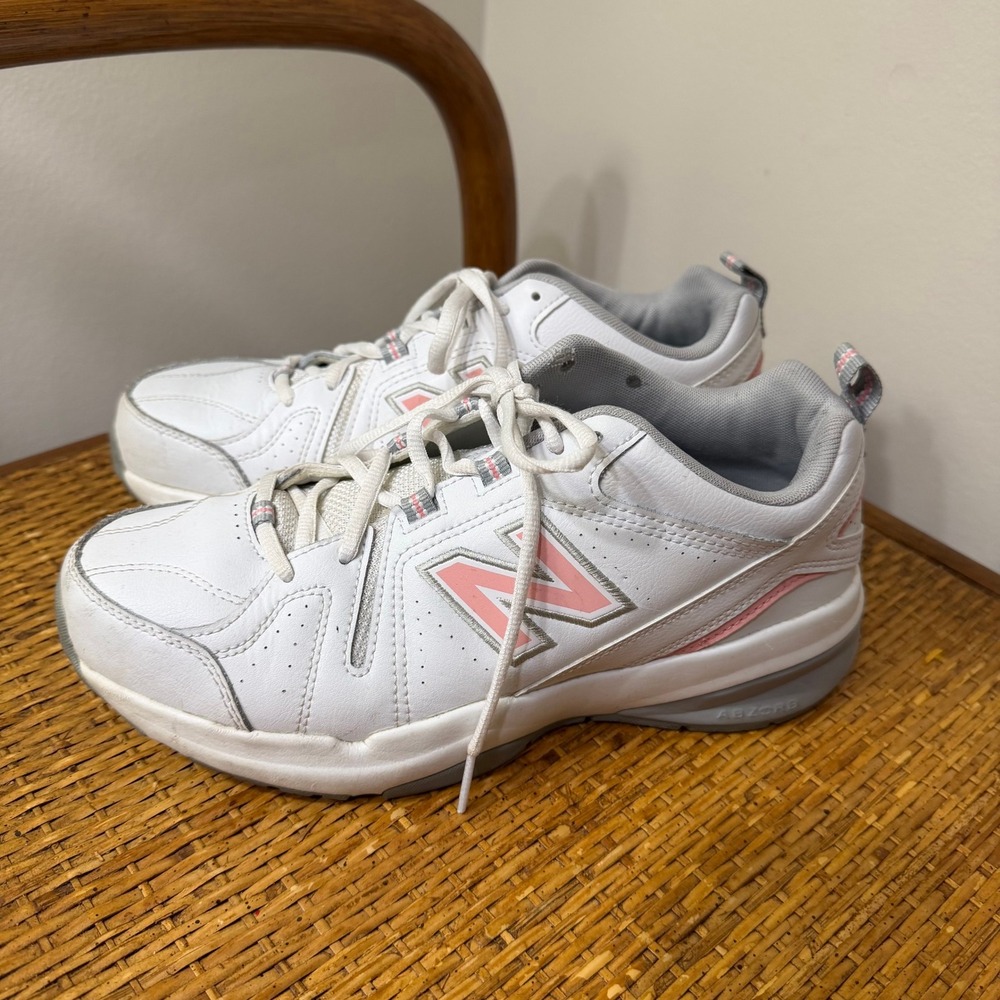 New Balance Womens 608 V5 WX608WP5 White Running Shoes Sneakers Size 9.5 D